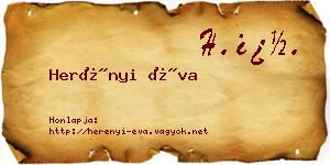 Herényi Éva névjegykártya